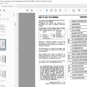 1998 Honda VT600C Service Manual - PDF DOWNLOAD