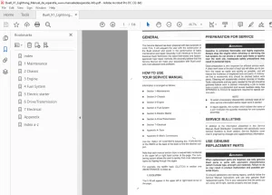 1999-2000 Buell Lighting X1 Service Manual -  PDF DOWNLOAD