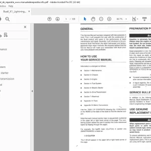 1999-2000 Buell Lighting X1 Service Manual -  PDF DOWNLOAD