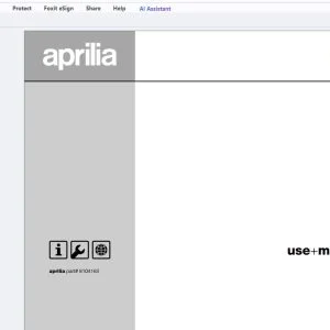 2000 2001 Aprilia RST Mille Futura Use & Maintenance Manual - PDF DOWNLOAD