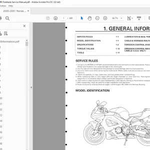 2000-2001 Honda CBR929RR Fireblade Service Manual - PDF DOWNLOAD