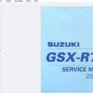 2000-2002 Suzuki GSXR750 Service Manual - PDF DOWNLOAD