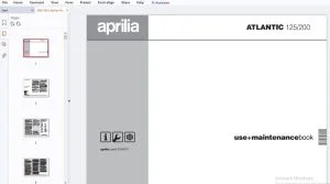 2000-2003 Aprilia Atlantic 125/200 Use & Maintenance Manual - PDF DOWNLOAD