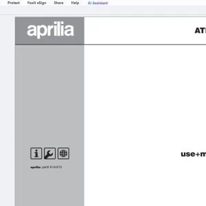 2000-2003 Aprilia Atlantic 125/200 Use & Maintenance Manual - PDF DOWNLOAD