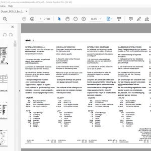 2000 Ducati 800S Parts Manual 915.1.167.1A - PDF DOWNLOAD