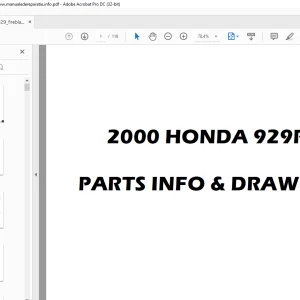 2000 HONDA 929RR PARTS Manual - PDF DOWNLOAD