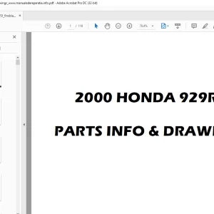 2000 HONDA 929RR Parts Manual - PDF DOWNLOAD