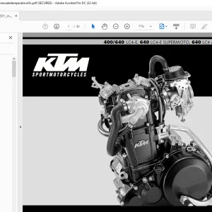 2001 KTM Engine 400640 LC4-E, 640 LC4-E SUPERMOTO, 640 LC4 ADVENTURE, 640 DUKE Part Manual
