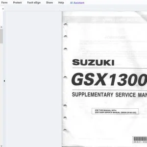 2001 Suzuki GSX1300R Supplementary Service Manual - PDF DOWNLOAD