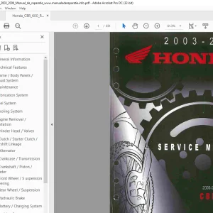 2003-2006 Honda CBR 600RR Service Manual - PDF DOWNLOAD