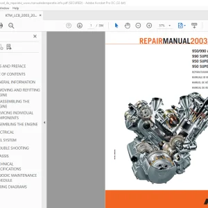 2003-2006 KTM 950/990 ADVENTURE 990 SUPER DUKE 950 SUPERMOTO 950 SUPER ENDURO Repair Manual