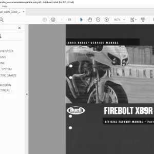 2003 BUELL XB9R FIREBOLT SERVICE MANUAL - PDF DOWNLOAD