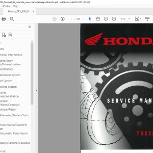 2003 Honda TRX650FA Service Manual  - PDF DOWNLOAD