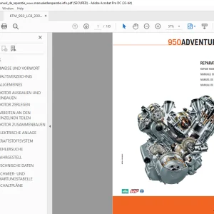 2003 KTM 950 ADVENTURE REPAIR MANUAL  - PDF DOWNLOAD
