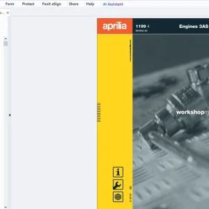 2004-2006 Aprilia 3AS-4AS Engines Workshop Manual - PDF DOWNLOAD