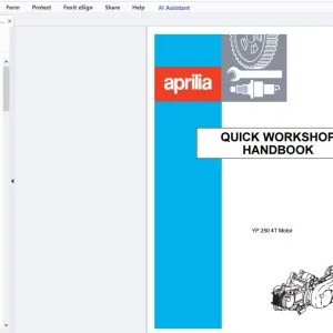 2004 Aprilia YP 250 4T Motor Quick Workshop Manual - PDF DOWNLOAD