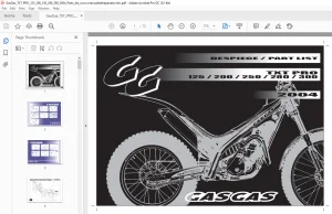2004 Gasgas TXT pro 125/200/249/280/300 Parts List Manual - PDF DOWNLOAD