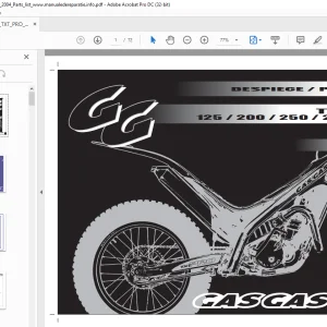 2004 Gasgas TXT pro 125/200/249/280/300 Parts List Manual - PDF DOWNLOAD