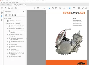 2004-2006 KTM 250/300 SX,SXS,MXC EXC EXC SIX DAYS XC, XC-W Repair Manual - PDF DOWNLOAD