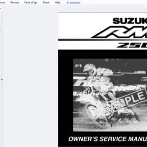 2004 Suzuki RM250 Owner's Service Manual - PDF DOWNLOAD