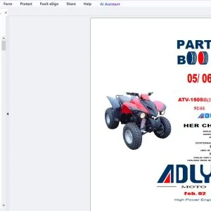 2005-2006 Adly ATV-150SII (226A) Parts Manual - PDF DOWNLOAD