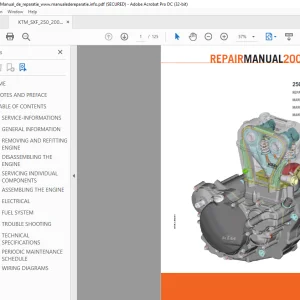 2005-2006 KTM 250 SX-F Repair Manual - PDF DOWNLOAD