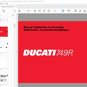 2005 Ducati 749R Manuel d’utilisation et d’entretien - PDF DOWNLOAD