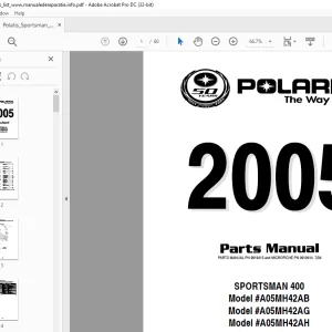 2005 Polaris SPORTSMAN 400 Parts Manual -  PDF DOWNLOAD