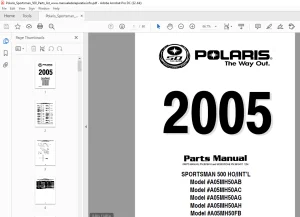 2005 Polaris Sportman 500 Parts Manual - PDF DOWNLOAD