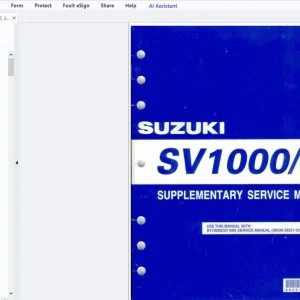 2005 Suzuki SV1000S Supplementary Service Manual - PDF DOWNLOAD