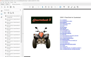 2006 Barossa Quarterback 20II SPARE PARTS LIST Manual - PDF DOWNLOAD