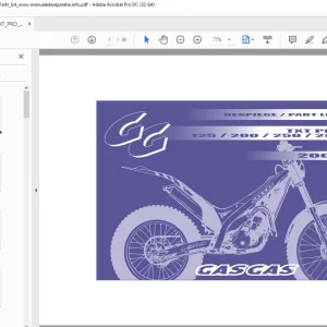 2006 Gasgas TXT PRO 125/200/250/280/300 Parts Manual  - PDF DOWNLOAD