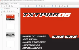 2006 Gasgas TXT PRO 125/200/250/280/300 User Manual - PDF DOWNLOAD