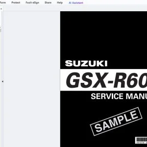 2006 Suzuki GSX-R600 Service Manual - PDF DOWNLOAD