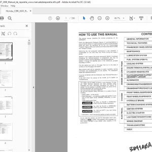 2007-2008 Honda CBR600 RR Service Manual - PDF DOWNLOAD