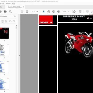 2008 Ducati SUPERBIKE 848 MY Parts Manual - PDF DOWNLOAD