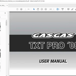2008 Gasgas TXT PRO 125 200 250 280 300 User Manual - PDF DOWNLOAD