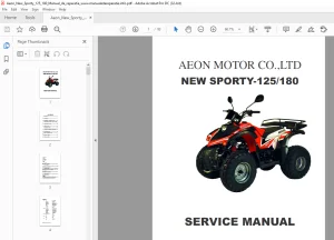 AEON New Sprty-125/180 Service Manual - PDF DOWNLOAD
