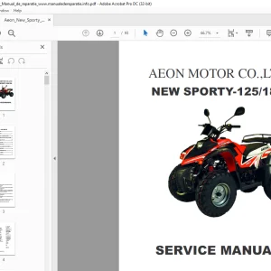 AEON New Sprty-125/180 Service Manual -  PDF DOWNLOAD