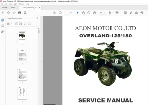 AEON Overland 125/180 Service Manual - PDF DOWNLOAD