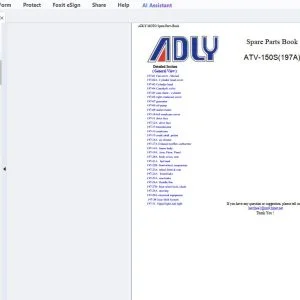 Adly ATV-150S (197A) Parts Manual - PDF DOWNLOAD