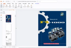 Agusta MV F4-1000 Motorcycle Art Engine Workshop Manual - PDF