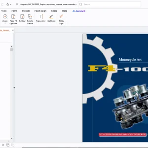 Agusta MV F4-1000 Motorcycle Art Engine Workshop Manual - PDF