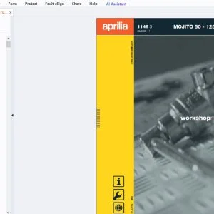 Aprilia Mojito 50-125-150 Workshop Manual - PDF DOWNLOAD
