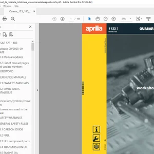 Aprilia QUASAR 125 - 180 Workshop Manual - PDF DOWNLOAD