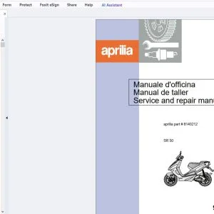 Aprilia SR 50 Service Repair Manual 963X - PDF DOWNLOAD