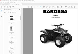 BAROSSA 50 MINI SPARE PARTS LIST Manual - PDF DOWNLOAD