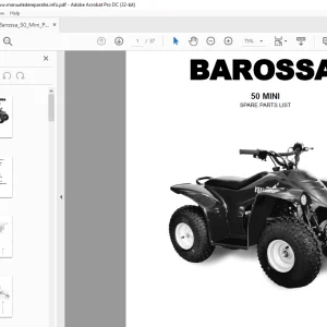 BAROSSA 50 MINI SPARE PARTS LIST Manual - PDF DOWNLOAD