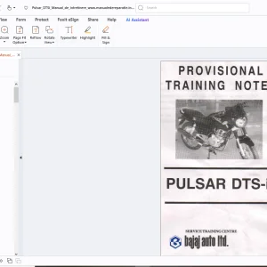 Bajaj Pulsar DTS-I Service Training Manual - PDF DOWNLOAD