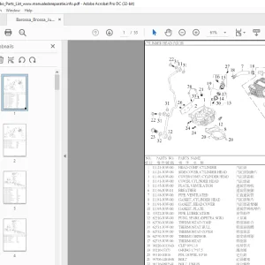 Barossa Jumbo SPARE PARTS LIST Manual - PDF DOWNLOAD